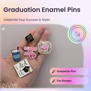 Must Have Graduation Enamel Pins Clip In