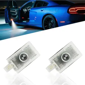 2Pcs Never Fade Car Door Lights Logo Projector Dodge Charger 2006-2024,LED Car Welcome Lights Projector,Bee Ghost Shadow Puddle Courtesy Step Lights