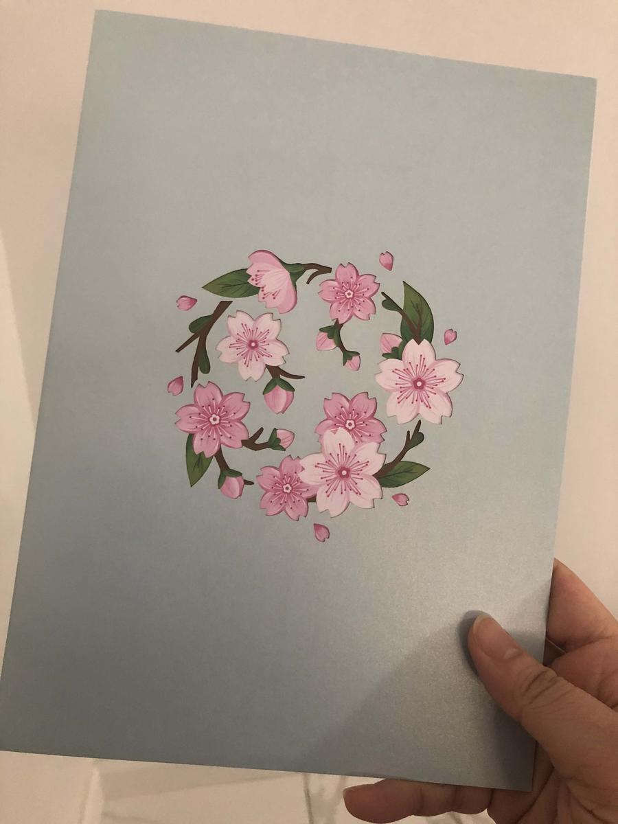 Item: Cherry Blossom Oversized Pop Up Card with Keepsake