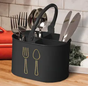 Cutlery Holder & Spoon Stand for, Spoon Holder for, Cutlery holder for dining table (Black Matt)