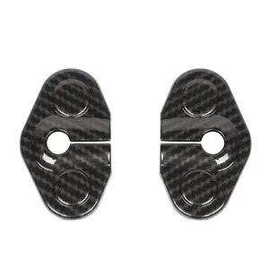 2-Piece UV-Resistant Carbon Fiber Car Door Lock Buckle Cover, Decorative Interior Fastener Trim Sticker, Car Accessories for 2010-2015 Chevy Camaro (DIY Install), Car Door Trim Sticker Car Door Protector