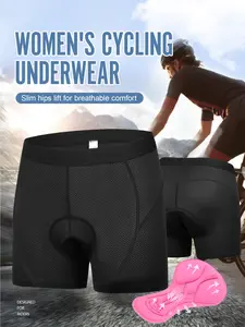 Women's Cycling Underwear with Padding, Breathable Mesh Bike Shorts for All Seasons, Shock-Absorbing Padded Cycling Briefs for Adults & Youth