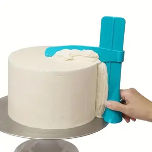 1 Set Cake Adjustable Height Scraper Smoother, Cake Top Decorator Modelling Tools, Baking Supplies, Kitchen Items, 9.29x8.27inch