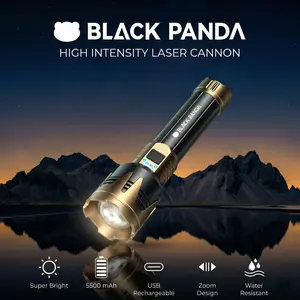 BlackPanda Viral Super Bright LED Flashlight Rechargeable, water resistant, High Lumens Torch Light for Camping & Emergency