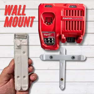 M12 M18 Charger Wall Mount Bracket Kit with Hardware Organiser - Convenient Charging and Storage Solution