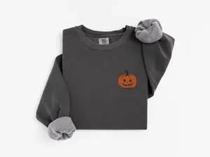 Pumpkin Patch Crewneck, Halloween Sweatshirt, Embroidered, Fall Apparel