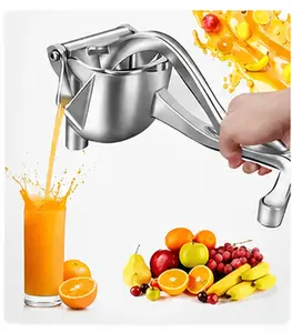 Heavy Duty Manual Citrus Juicer Hand Press Lemon Squeezer Orange Juice Extractor Metal Fruit Juicer Kitchen Tool for Lemon Lime Orange Grapefruit Pomegranate Easy Clean Durable Design container dessert
