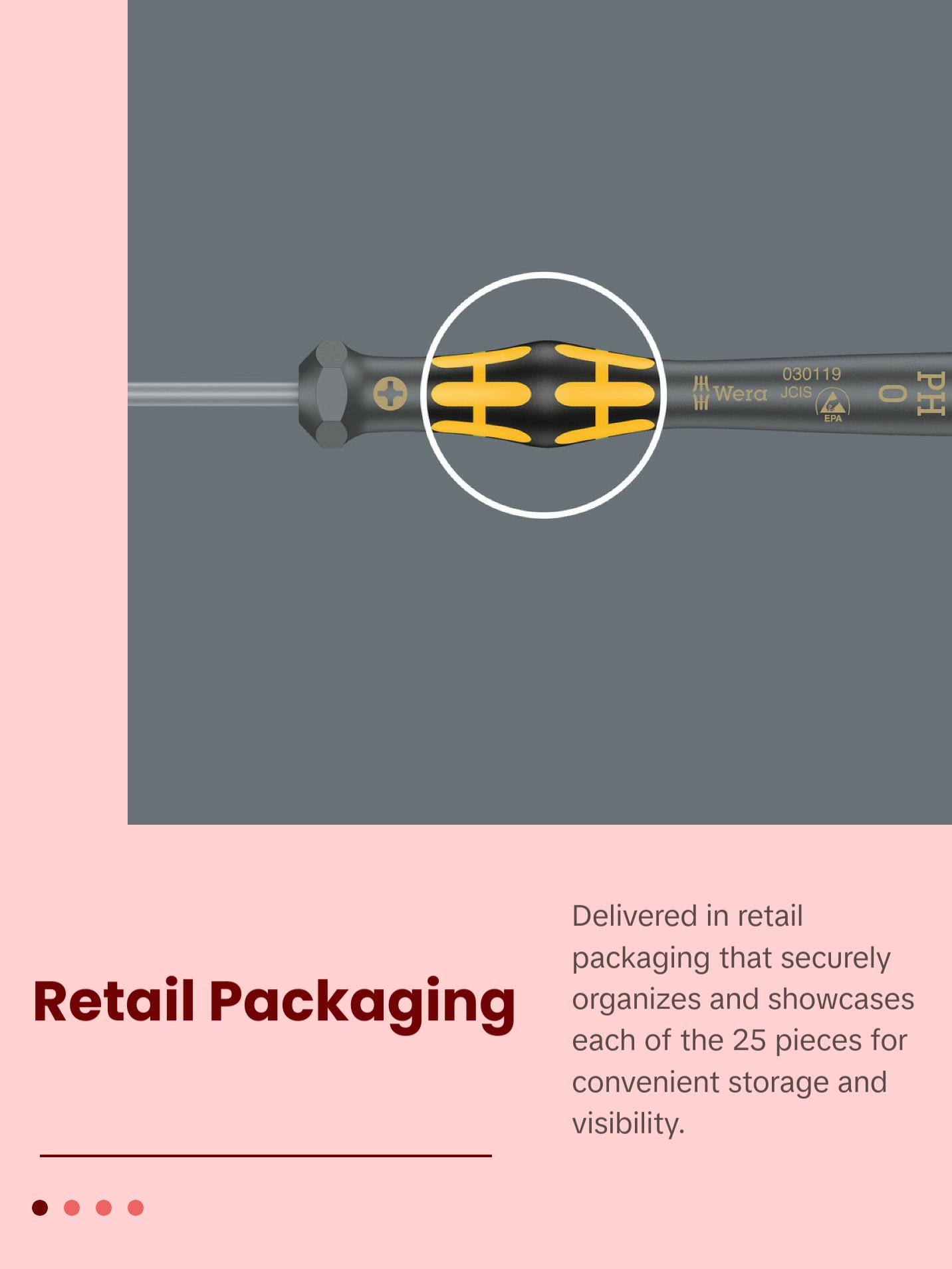 Wera Kraftform Micro ESD Big Pack 1 Screwdriver set for electronic applications, 25 pieces