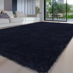 FAMVAL Large Size Plush Rugs Big Fluffy Area Rug Non-slip Soft Shaggy Carpet Mats for Livingroom Bedroom Nursery Home Decor Deep Blue Christmas gifts
