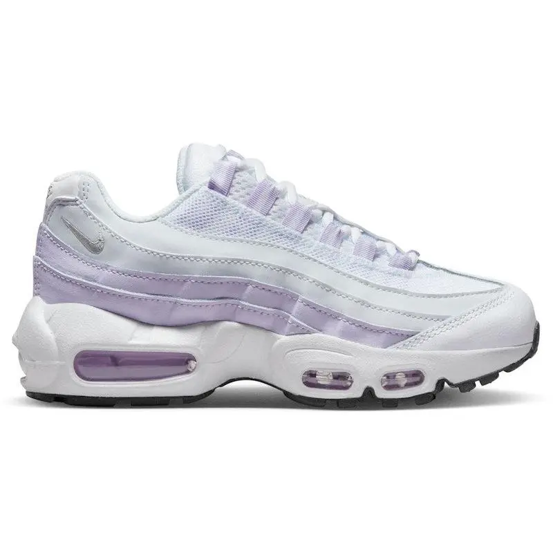 Nike Air Max 95 Recraft Whtie Violet Frost (GS) (kids) by StockX