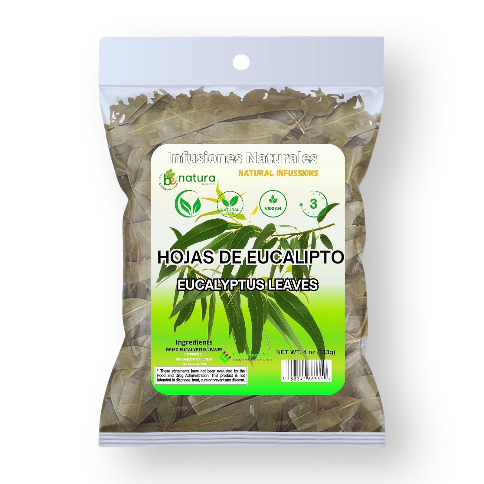 VIRAL Eucalipto Hoja TE (Dried Eucalypt Leaves Dry Herbal Tea) 4oz 113g Vegan, 100% Natural + Tea Strainer Stainless, Infuser Tea Ball for Loose Leaf