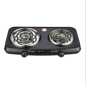 Mainstays Portable Double Burner Hot Plate - 120V, 1800W Household Kitchen Countertop Appliance