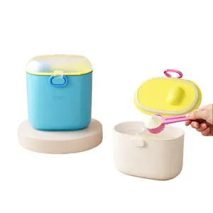 Dr.Isla Portable Milk Powder Storage Box - BPA-Free Food Grade Silicone & PP Formula Dispenser with Scoop, Airtight Sealing Travel Container for Baby Food, Snacks & Formula, Steam/Boil Sterilization Safe