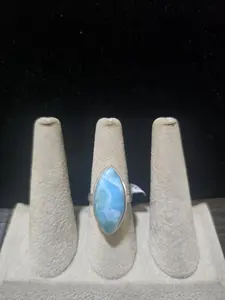 Larimar Marquee Silver Ring
