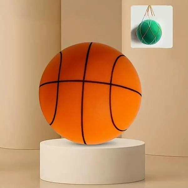 Silent Airless/Noiseless Foam Basketball (2025), Silent Dribble Dunk Basketball, 3 Size  18cm/21cm/24cm for Indoor Dribbling Practice/Playing - Easy and Comfortable Grip