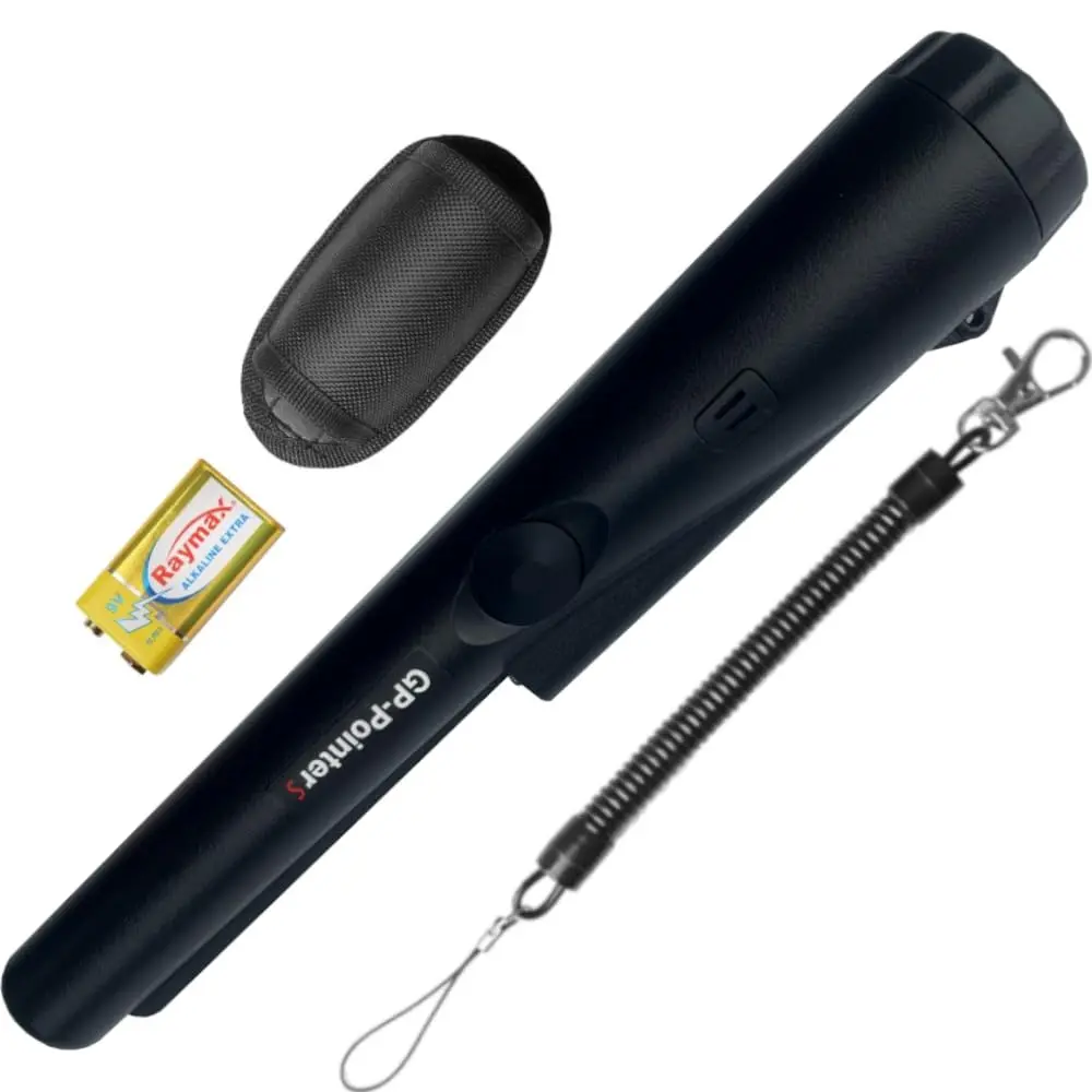 Pro Gp-pointers Metal Detector Pinpointer - Waterproof 360° High Accuracy Search Probe For Treasure  Professional Handheld Wand With 9v (space Black)