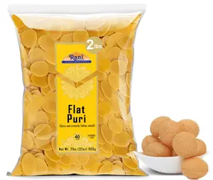 Rani Pani Puri Coins 32oz (2lbs) 907g, Bulk Pack 330-335 Coins ~ Uncooked, Microwaveable wheat and Semolina Coins ~ All Natural | Vegan | NON-GMO | Kosher