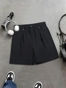Men’s summer lightweight suit shorts — business formal for meetings, casual loose fit, versatile men’s dress shorts