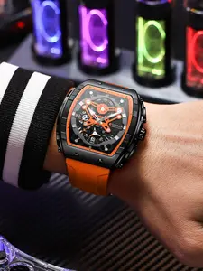 Men's casual business tonneau dial analog quartz watches, fashion party watches, everyday clothing decorations, fashionable and versatile exquisite watches, High End Watch, with box gifts, suitable for all seasons