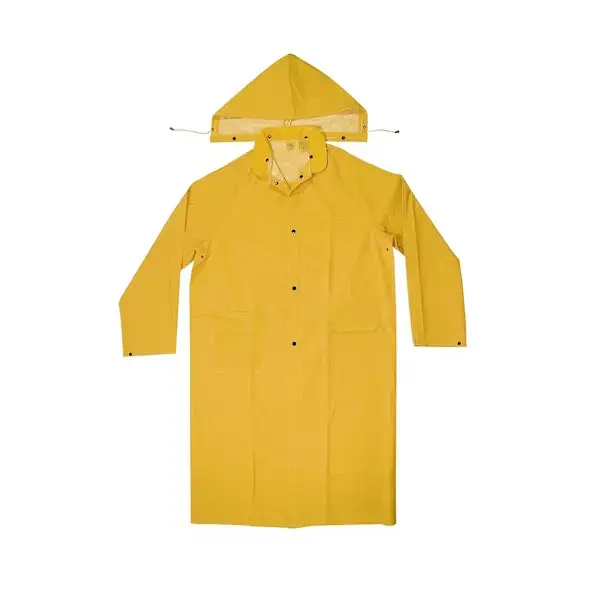 Solid Unisex Rain Coat - XL Size, Water-Resistant Rainwear for Home, Outdoor Use