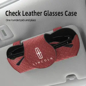 Car Sunshade Glasses Case Car Glasses Clip interior Accessories For Lincoln Navigator Continental Nautilus Aviator MKZ MKX MKC MKT MKS Corsair Mark E