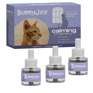 Cat Calming Diffuser Refills – Long-Lasting 30-Day Formula with Pheromones for Stress Relief, Relaxation, and Anxiety Reduction in Cats Easy to Use – (3 Refills)