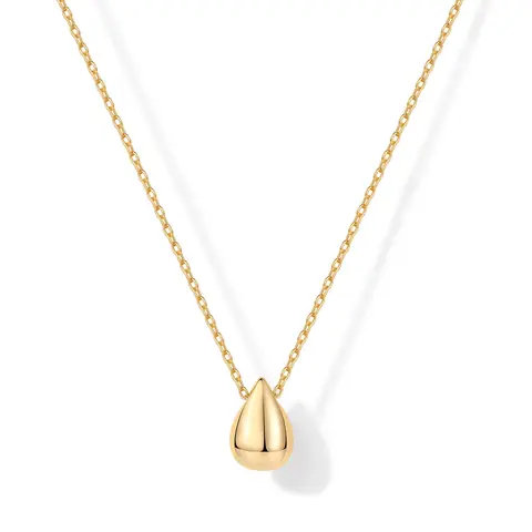 PAVOI 14K Gold Plated Women's Teardrop Pendant Necklace with Adjustable Chain