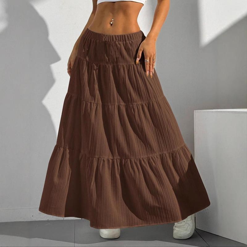 Women's White Half Skirt with Tie, Loose Long Skirt for Women
