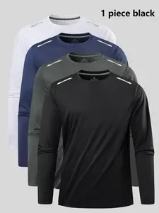 Men's Long Sleeve T-Shirt, Casual Fashion Tee for Daily Wear & Outdoor Activities, Comfortable Fit Design for Men