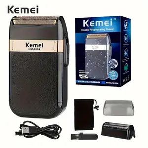 Kemei 2024 Electric Shaver for Men - USB Rechargeable, Extended Battery Life, Ideal Fathers Day Present