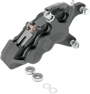 PERFORMANCE MACHINE (PM) Six-Piston Differential-Bore Front Caliper - Right - Black Ops - 11.5" - '00-'07