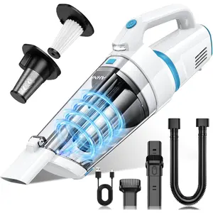 Handheld Vacuum Cordless, 16000PA  Suction Hand Held Vacuum Dust Busters Cordless Rechargeable with LED Light & 2 HEPA Filters, Portable  Vacuum Cleaner High Power for   Office