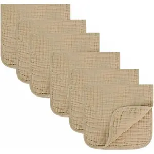 Burp Cloth  Cotton  Cotton Muslin Burp Cloth 10x20 inches (Apricot Color 6 count)