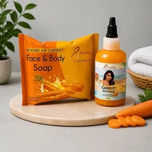 2 PCS Byenblan SET Carrot-SOAP 7oz & SMOOTHIE 4oz-Skin Care