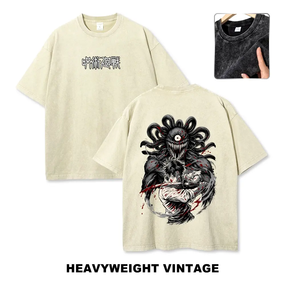 Jujutsu Kaisen Vintage Tee 90s Graphic Tees Men's t Shirts Graphic Tee t Shirts Funny Graphic Tee Good Graphic Tees Men's Graphic Tees Streetwear Outfits Men Vacation Outfits Oversized Tshirt Men