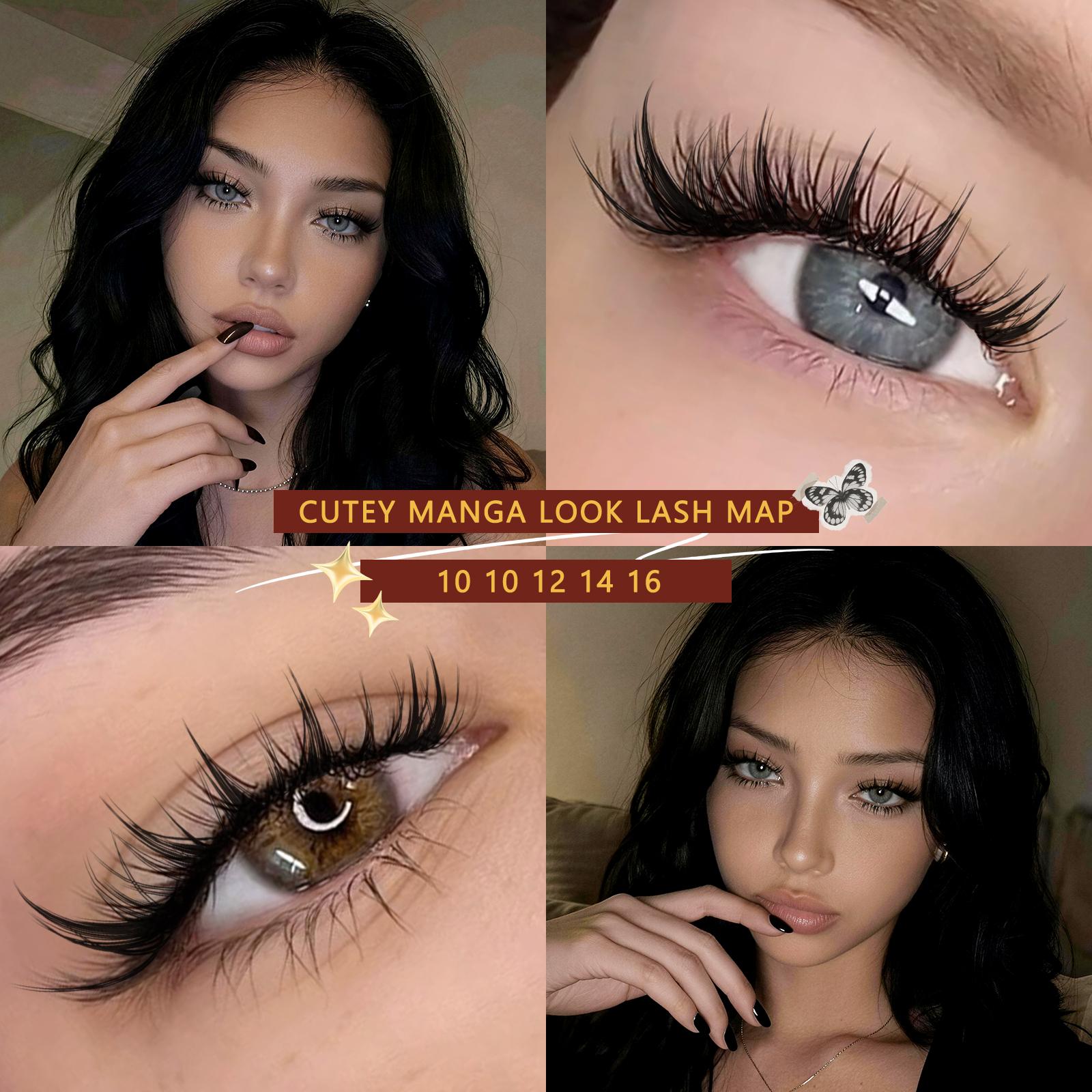 Quewel Fairy Manga Lash Kit l Invisible Band with 144pcs Individual Lashes, C Curl for DIY Lash Extension, Waterproof Long Lasting FebruaryFaves