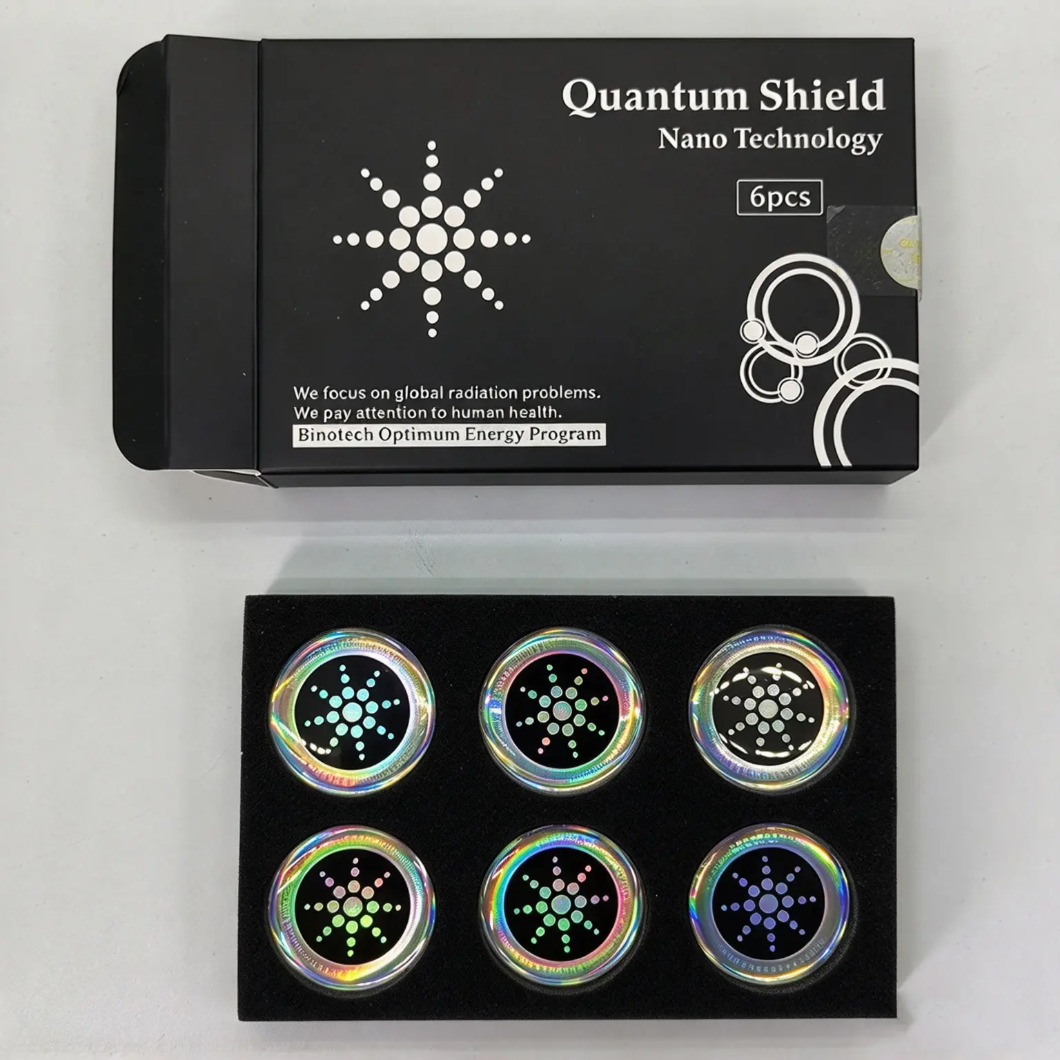 Quantum Shield EMF Shielding Phone Stickers - Durable Protection Casing Accessories for Phones, Laptops, AirPods, Fridges (Gold/Silver)