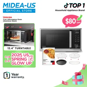 TOSHIBA 6-in-1 Inverter Countertop Microwave Oven Healthy Air Fryer Combo, MASTER Series, Broil, Convection, Speedy Combi, Even Defrost 11.3'' Turntable Sound On/Off, 27 Auto Menu, Spring Glow Up
