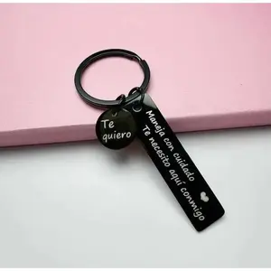 Drive Safe Keychain, 1 Count LetterPatternKeychain, Gifts for Boyfriend onBirthday,Outdoor Accessories Spanishstyles,ValentinesDay Gifts