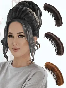 KAIRIYA Heat-Resistant Curly Bun Wig - Invisible Volume Hair Extension for Women, Perfect for Holiday Parties & Natural Updos