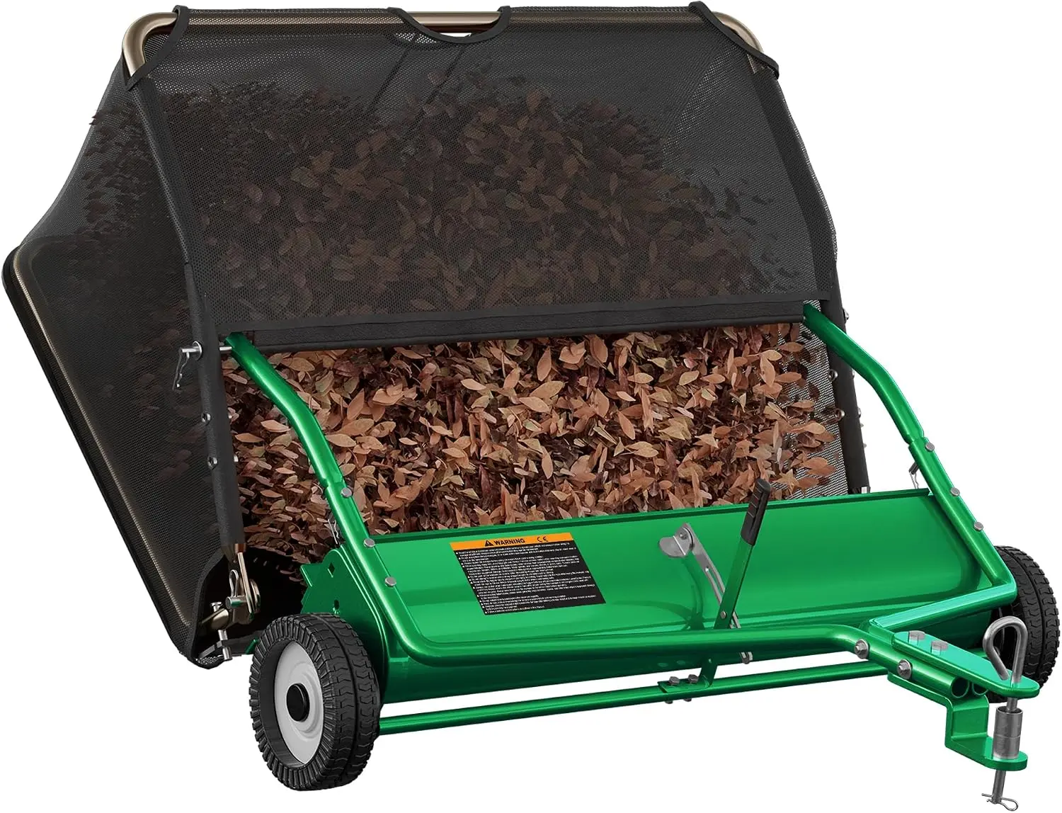 52" Lawn Sweeper Tow Behind, Leaf and Grass Collector, 29.35 Cu. Ft. Hopper