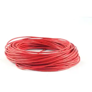 Necklace Cord 1mm Round Leather  for  Making 10 Meters (10.93 Yards) Rope String for  DIY Project Red Color