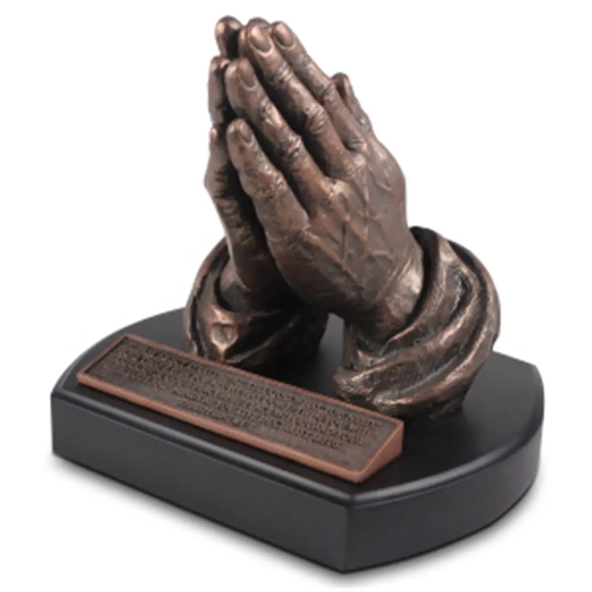 212 MAIN Felt Collectible Religious Home Decor Sculpture - Scripture Plate Plaque with Felt Backing, Prayer Hands Moments of Faith, Item No. 20129, Model 0089303