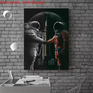 1 piece/set frameless canvas painting print poster, Space landscape Fantasy art,Apollo 17 and Artemis 2, a perfect gift for Universe loves, ideal gift for bedroom, living room, dorm hallway, kitchen, mural, wall decoration, room decor
