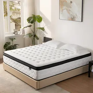 King Size Hybrid Mattress, Memory Foam & Spring, Medium Firm Support, Bed in a Box for Home & Hotel