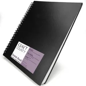 9” x 12” Dry Media Sketchbook – Spiral Bound Sketchbooks Holding 80 Sheets of Premium 75 lb. (110 GSM) Paper