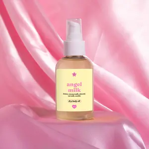 Angel Milk Body Oil - 4 oz Moisturizing Dry Body Oil with Long Lasting Scent
