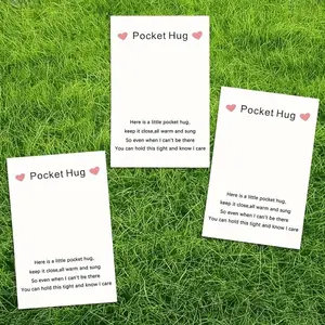 Pocket Hug Card, 100pcs/set Mini Heart Pocket Hug Card, Encouragement Greeting Card with Heart Motifs, Perfect for Family Friends Classmates Gifts