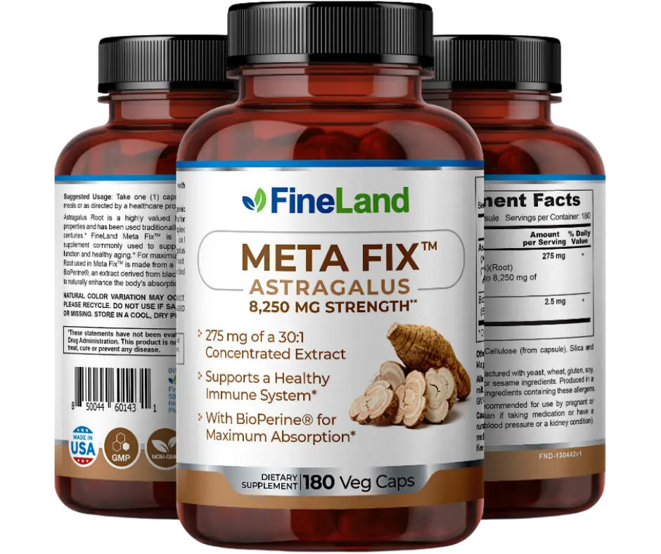 FineLand META FIX 275 mg of a 30:1 Concentrated Extract, Supports a Healthy Immune System, With BioPerineR for Maximum Absorption Healthcare Capsule