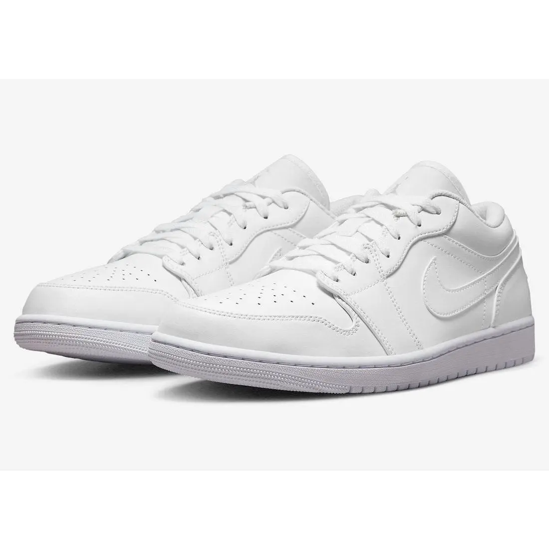Men's Air Jordan 1 Low "Triple White" 553558-136 Men's Air Jordan 1 Low "Triple White" 553558-136